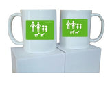 MO10 - Family Name and Figures Personalised Mug & White Gift Box