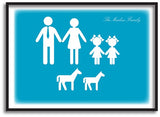 MO10 - Family Name and Figures Personalised Print