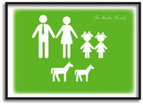 MO10 - Family Name and Figures Personalised Print