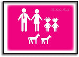 MO10 - Family Name and Figures Personalised Print