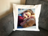 Personalised Your Photo and Your Personal Message Cushion Cover or Full Cushion