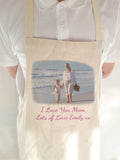 Personalised Your Photo and Your Message on High Quality Canvas Apron for Adult & Child