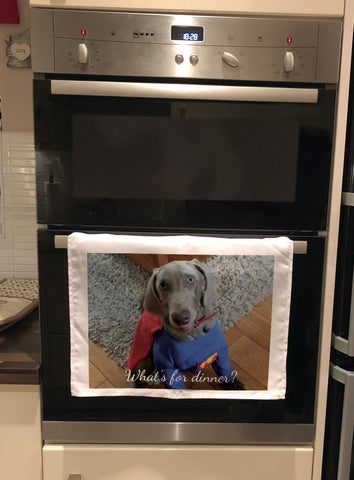 Personalised Tea Towel with any photo of your choice. Unique gift for family & friends