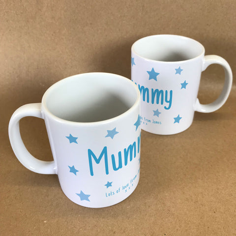 MO23 - Personalised Mother's Day "Mummy Stars" Mug & White Gift Box