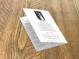 Funeral Service Order of Service, printed Black with Photograph