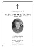 Funeral Service Order of Service, printed Black with Photograph