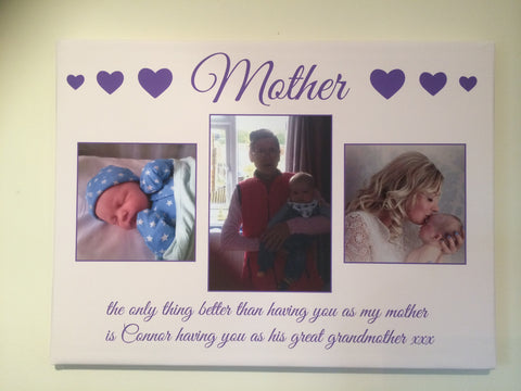M017 - Mother's Day The Only Thing Better Photo and Verse Personalised Canvas