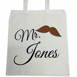 VA09 - Mr & Mrs Surname Valentine's Personalised Canvas Bag for Life