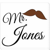 VA09 - Mr & Mrs Surname Valentine's Canvas Print Available in Women's and Men's