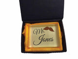 VA09 - Mr & Mrs Surname Valentine's Personalised Crystal Block with Presentation Gift Box
