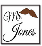VA09 - Mr & Mrs Surname Valentine's Canvas Print Available in Women's and Men's