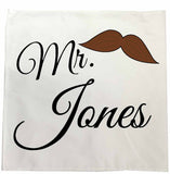 VA09 - Mr & Mrs Surname Valentine's Personalised Tea Towel