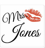VA09 - Mr & Mrs Surname Valentine's Canvas Print Available in Women's and Men's