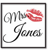 VA09 - Mr & Mrs Surname Valentine's Canvas Print Available in Women's and Men's