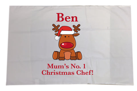 CA03 - Christmas Personalised Cooking White Pillow Case Cover
