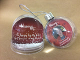 OOSB001 - Funeral Remembrance Photo Bauble for Christmas Tree