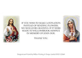 Funeral - Order of Service Announcement Cards - Laminated