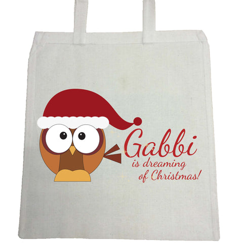 PC01 - (Your Name) Is Dreaming Of Christmas Canvas Bag for Life