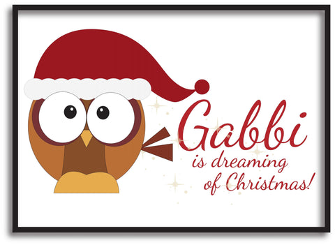 PC01 - (Your Name) Is Dreaming Of Christmas Personalised Print