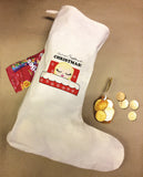 Personalised Don't Wake Name Until Christmas Santa Stocking for Girls of all ages