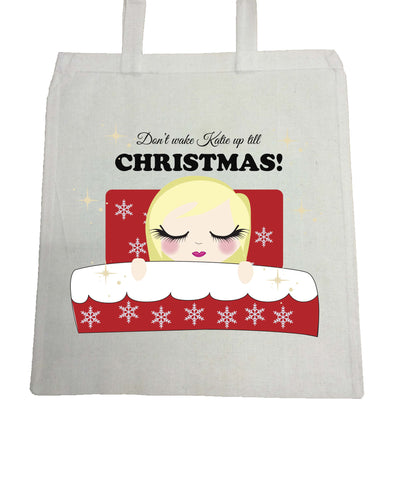 PC02 - Don't Wake (Name) Until Christmas Personalised Canvas Bag for Life
