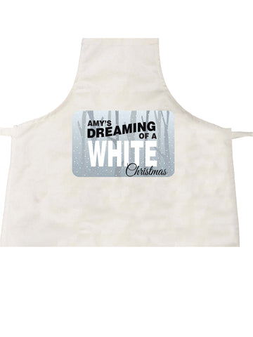 PC03 - Name is Dreaming of a White Christmas Personalised Apron