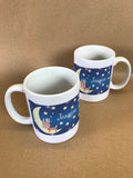 PC05 - Personalised Sleeping Cute Reindeer on the Moon Christmas Mug & White Gift Box