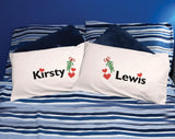 His and Her's Matching Christmas Personalised Pillowcases