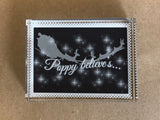 PC07 - Personalised Christmas (name inserted) Believes Crystal Block with Presentation Gift Box