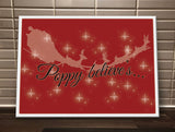 PC07 - Personalised Christmas (name inserted) Believes Canvas Print.  Available in Black and Red.