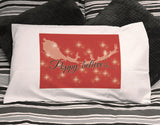 PC07 - Personalised Christmas (name inserted) Believes Pillow Case Cover in Black or Red