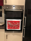 PC07 - Personalised Christmas (name inserted) Believes Tea Towel in Black or Red.