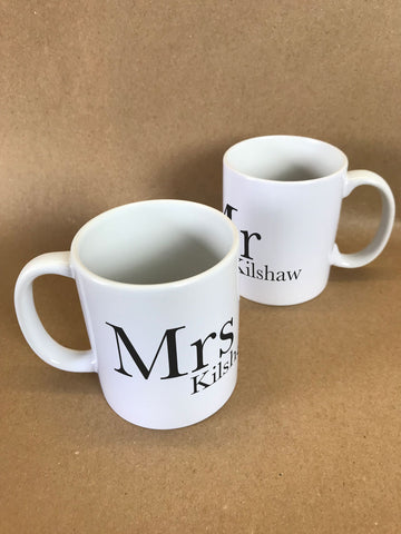 PC09 - Personalised Mr/Mrs (Name) Mug & White Gift Box