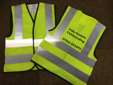 Printed Nursery or Childminding or KS1 + KS2 Yellow Hi-Vis Vest for Children/Kids