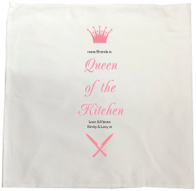 CA19 - Personalised (Name) Queen of the Kitchen Tea Towel