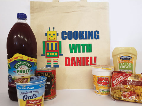 CA10 - Personalised Cooking with (Name) Canvas Bag for Life