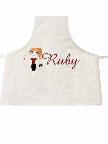 VA16 - Ruby Character Valentine's Personalised Apron