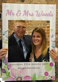 SM02 - Personalised Wedding Pink & Purple Flower Social Media Frame