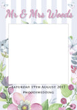 SM02 - Personalised Wedding Pink & Purple Flower Social Media Frame