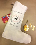 Special Delivery Via Reindeer Personalised Christmas Santa Stocking for all ages