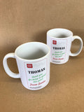 SS03 - Name Thank You for Being Good Personalised Christmas Mug & White Gift Box