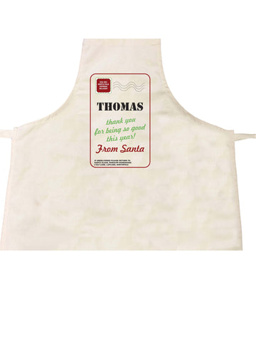 SS03 - Name Thank You for Being Good Personalised Christmas Apron