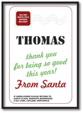 SS03 - Name Thank You for Being Good Personalised Christmas Canvas Print