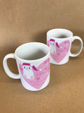 SS05 - Cute Polar Bear Girls Heart Personalised Christmas Mug & White Gift Box