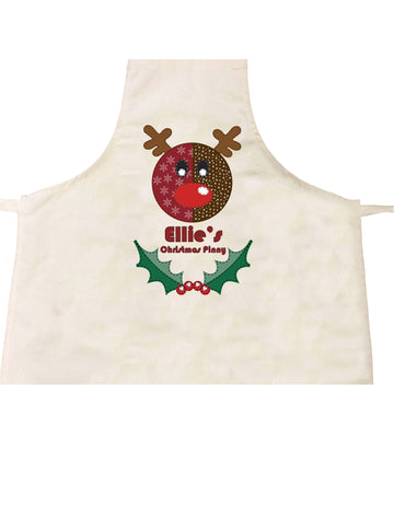 SS06 - Stitched Reindeer Personalised Christmas Apron