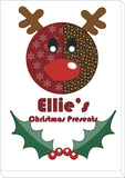 SS06 - Stitched Reindeer Personalised Christmas Print