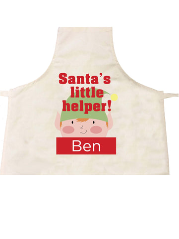 SS08 - Santa's Little Helper Personalised Christmas Apron
