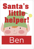 SS08 - Santa's Little Helper Personalised Christmas Print