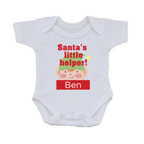 SS08 - Santa's Little Helper Personalised Christmas Baby Bib