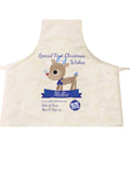 SS10 - Special First Christmas Wishes Cute Reindeer Personalised Apron for Boys and Girls